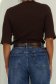 Bluza dama din tricot fin maro cu un croi mulat si decupaje speciale 5 - StarShinerS.ro