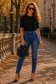 Bluza dama din tricot fin neagra cu un croi mulat 2 - StarShinerS.ro