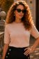 Bluza dama din tricot fin roz pudra cu un croi mulat 1 - StarShinerS.ro