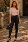 Bluza dama din tricot fin roz pudra cu un croi mulat 2 - StarShinerS.ro
