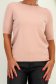 Bluza dama din tricot fin roz pudra cu un croi mulat 3 - StarShinerS.ro