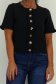 Bluza dama din tricot fin neagra cu un croi larg si nasturi aurii decorativi 4 - StarShinerS.ro