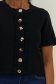 Bluza dama din tricot fin neagra cu un croi larg si nasturi aurii decorativi 3 - StarShinerS.ro