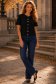 Bluza dama din tricot fin neagra cu un croi larg si nasturi aurii decorativi 2 - StarShinerS.ro