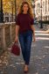 Bluza dama din tricot visinie cu croi larg si detaliu decorativ 2 - StarShinerS.ro