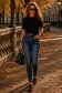 Bluza dama din tricot neagra cu croi larg si detaliu decorativ 2 - StarShinerS.ro