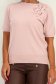 Bluza dama din tricot roz pudra cu croi larg si detaliu decorativ 4 - StarShinerS.ro