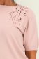 Bluza dama din tricot roz pudra cu croi larg si detaliu decorativ 3 - StarShinerS.ro
