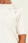 Bluza dama din tricot alba cu croi larg si detaliu decorativ 2 - StarShinerS.ro