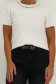 Bluza dama din tricot ivoire cu maneca scurta si croi larg cu pietre strass 4 - StarShinerS.ro
