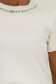 Bluza dama din tricot ivoire cu maneca scurta si croi larg cu pietre strass 3 - StarShinerS.ro