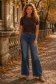 Bluza dama din tricot maro cu maneca scurta si croi larg cu pietre strass 2 - StarShinerS.ro