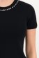 Bluza dama din tricot neagra cu maneca scurta si croi larg cu pietre strass 3 - StarShinerS.ro