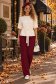 Bluza dama din tricot fin alba cu un croi larg si cordon in talie 2 - StarShinerS.ro