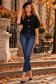 Cardigan dama din tricot fin neagra cu maneci bufante si nasturi decorativi 2 - StarShinerS.ro