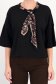 Bluza dama din modal neagra cu un croi larg accesorizata cu esarfa 4 - StarShinerS.ro
