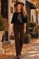 Bluza dama din modal neagra cu un croi larg accesorizata cu esarfa 2 - StarShinerS.ro