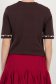 Bluza dama din tricot fin maro cu un croi larg si aplicatii cu perle si pietre strass 5 - StarShinerS.ro
