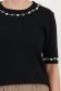 Bluza dama din tricot fin neagra cu un croi larg si aplicatii cu perle si pietre strass 3 - StarShinerS.ro