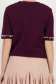 Bluza dama din tricot fin mov cu un croi larg si aplicatii cu perle si pietre strass 5 - StarShinerS.ro