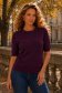 Bluza dama din tricot fin visinie cu un croi larg si nasturi decorativi aurii 1 - StarShinerS.ro