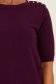 Bluza dama din tricot fin visinie cu un croi larg si nasturi decorativi aurii 3 - StarShinerS.ro