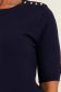Bluza dama din tricot fin bleumarin cu un croi larg si nasturi decorativi aurii 3 - StarShinerS.ro