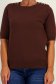Bluza dama din tricot fin maro cu un croi larg si nasturi decorativi aurii 4 - StarShinerS.ro