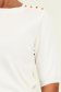 Bluza dama din tricot fin alba cu un croi larg si nasturi decorativi aurii 3 - StarShinerS.ro