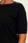 Bluza dama din tricot fin neagra cu un croi larg si nasturi decorativi aurii 3 - StarShinerS.ro