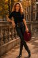 Bluza dama din tricot fin neagra cu un croi larg si aplicatii de paiete 2 - StarShinerS.ro