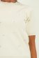 Bluza dama din tricot fin crem cu un croi larg si aplicatii de paiete 3 - StarShinerS.ro
