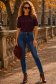 Bluza dama din tricot fin visinie cu un croi larg si aplicatii de paiete 2 - StarShinerS.ro