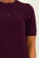 Bluza dama din tricot fin visinie cu un croi larg si aplicatii de paiete 3 - StarShinerS.ro