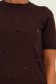 Bluza dama din tricot fin maro cu un croi larg si aplicatii de paiete 3 - StarShinerS.ro