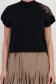 Bluza dama din tricot fin neagra cu un croi larg si detaliu decorativ pe umar 4 - StarShinerS.ro
