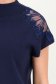 Bluza dama din tricot fin bleumarin cu un croi larg si detaliu decorativ pe umar 3 - StarShinerS.ro