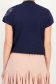 Bluza dama din tricot fin bleumarin cu un croi larg si detaliu decorativ pe umar 5 - StarShinerS.ro
