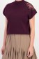 Bluza dama din tricot fin mov cu un croi larg si detaliu decorativ pe umar 4 - StarShinerS.ro