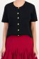 Cardigan dama din tricot fin neagra cu un croi lejer si nasturi decorativi 4 - StarShinerS.ro