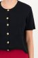 Cardigan dama din tricot fin neagra cu un croi lejer si nasturi decorativi 3 - StarShinerS.ro