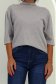 Bluza dama din tricot gri cu un croi larg si aplicatii cu pietre strass 3 - StarShinerS.ro
