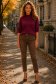 Bluza dama din tricot visinie cu un croi larg si aplicatii cu pietre strass 2 - StarShinerS.ro