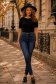 Bluza dama din tricot fin neagra cu un croi larg accesorizata cu perle si pietre strass 2 - StarShinerS.ro