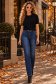Bluza dama din tricot fin neagra cu un croi lejer si aplicatii de pietre strass 2 - StarShinerS.ro