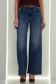 Blugi albastri Wide leg cu accesoriu tip curea si buzunare laterale 3 - StarShinerS.ro