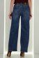 Blugi albastri Wide leg cu accesoriu tip curea si buzunare laterale 6 - StarShinerS.ro