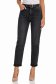 Blugi negri straight leg cu accesoriu tip curea