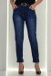 Blugi albastri Mom fit cu accesoriu tip curea 3 - StarShinerS.ro