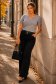 Blugi negri Wide leg cu accesoriu tip curea 1 - StarShinerS.ro